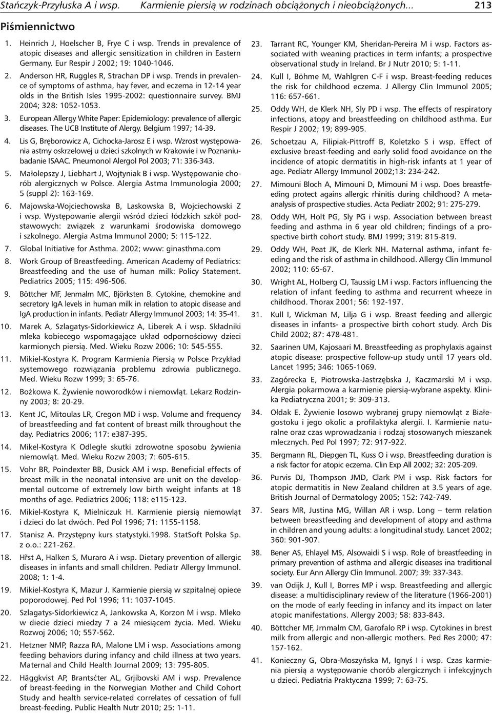 Trends in prevalence of symptoms of asthma, hay fever, and eczema in 12-14 year olds in the British Isles 1995-2002: questionnaire survey. BMJ 2004; 32