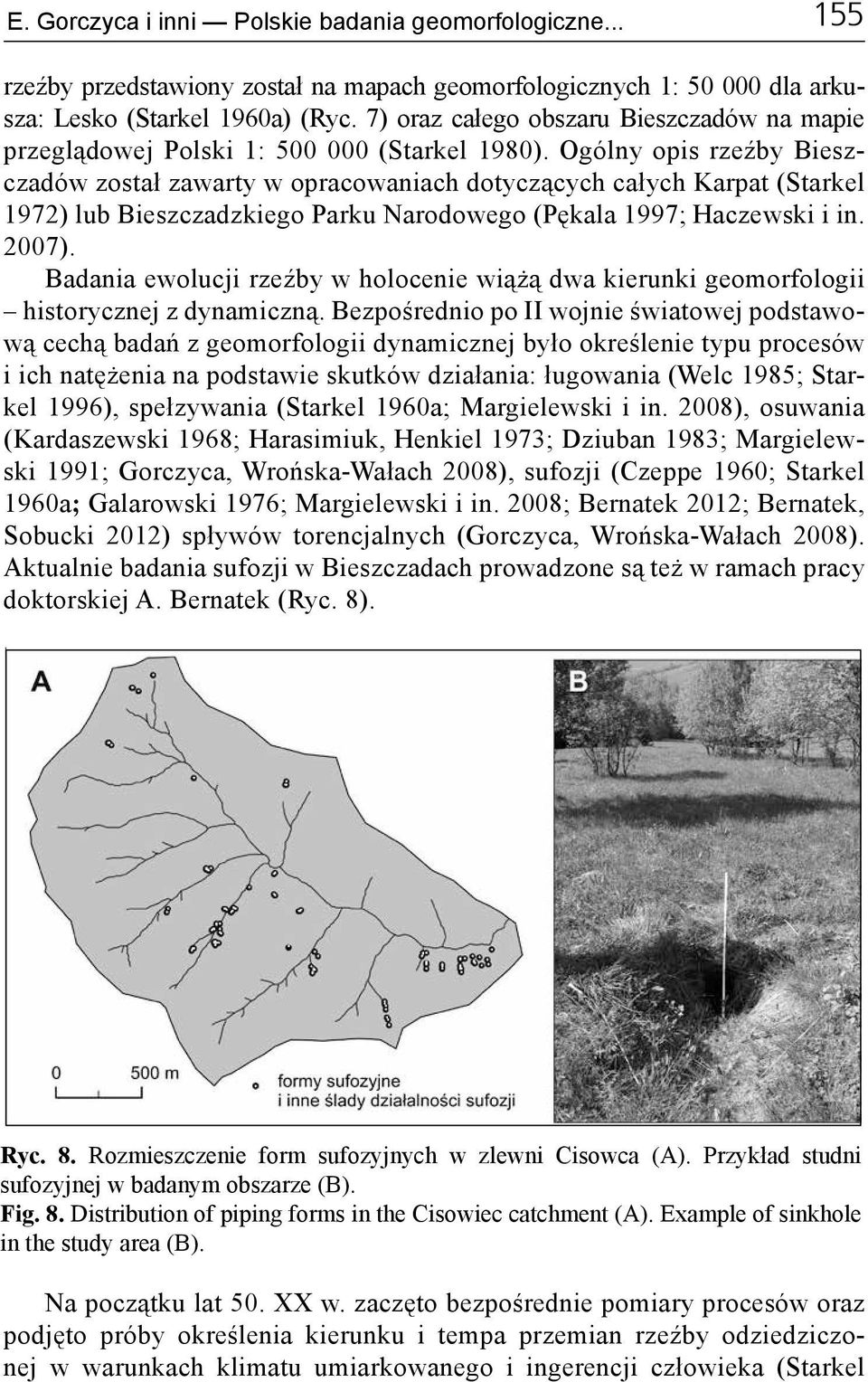 Ogólny opis rzeźby Bieszczadów został zawarty w opracowaniach dotyczących całych Karpat (Starkel 1972) lub Bieszczadzkiego Parku Narodowego (Pękala 1997; Haczewski i in. 2007).