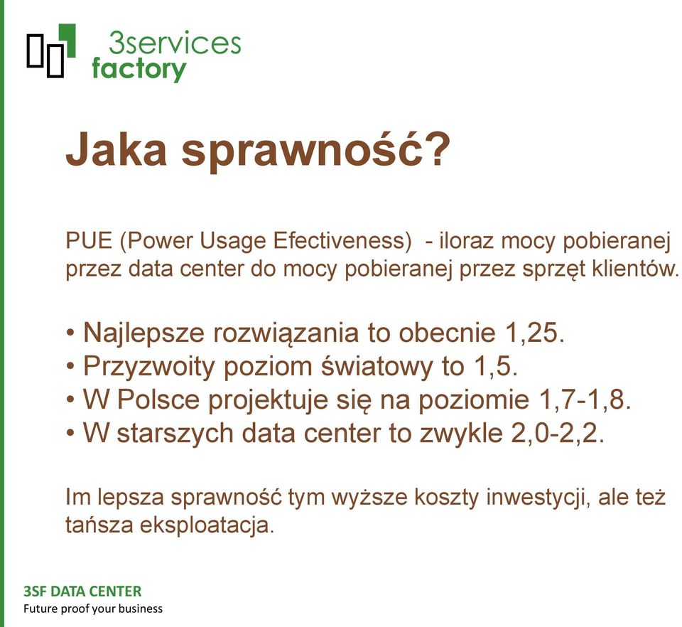 przez sprzęt klientów. Najlepsze rozwiązania to obecnie 1,25.