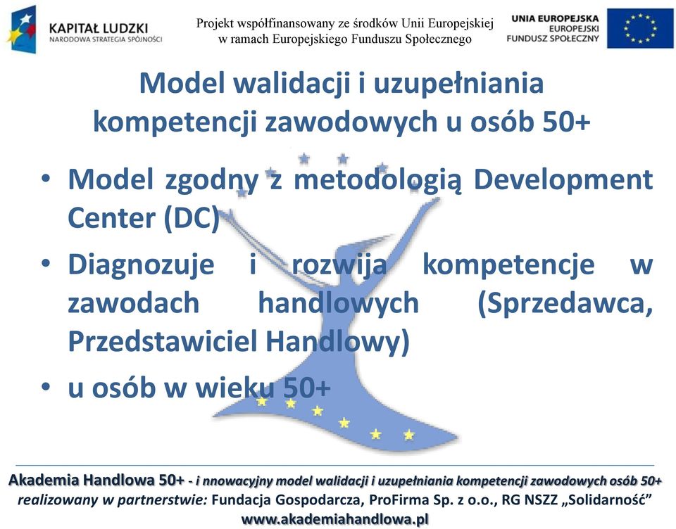 handlowych (Sprzedawca, Przedstawiciel Handlowy) u osób w wieku 50+ Akademia