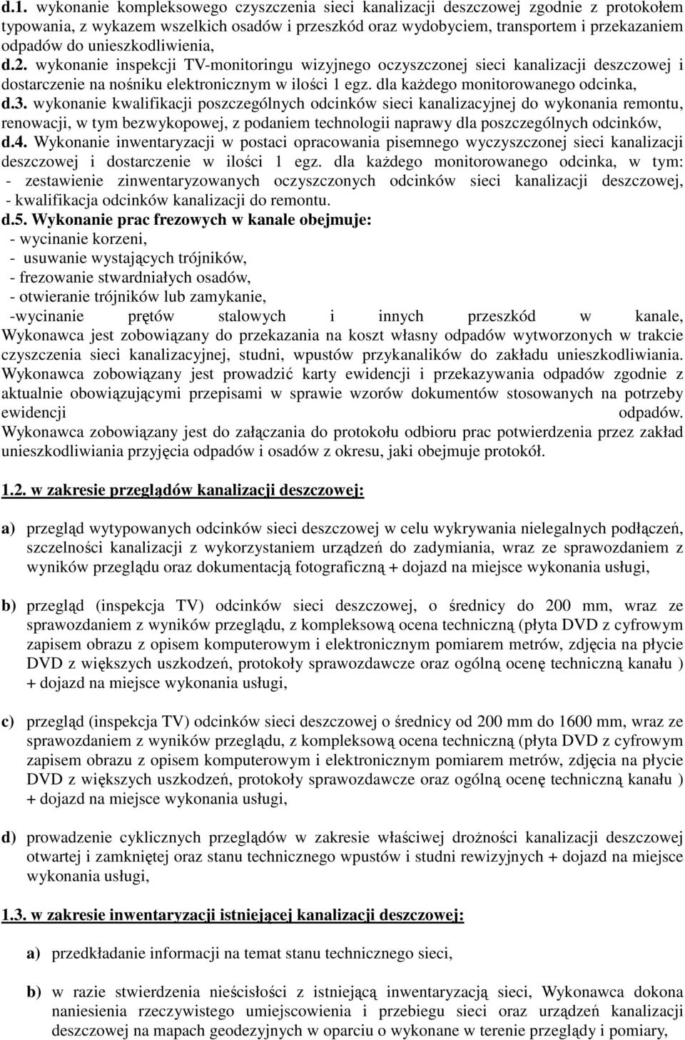 dla kaŝdego monitorowanego odcinka, d.3.