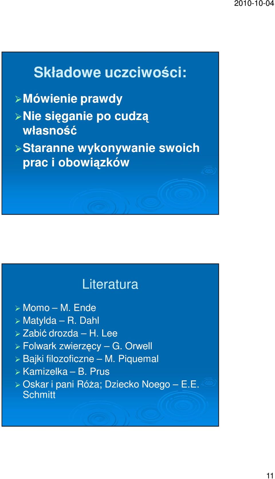 Ende Matylda R. Dahl Zabić drozda H. Lee Folwark zwierzęcy G.