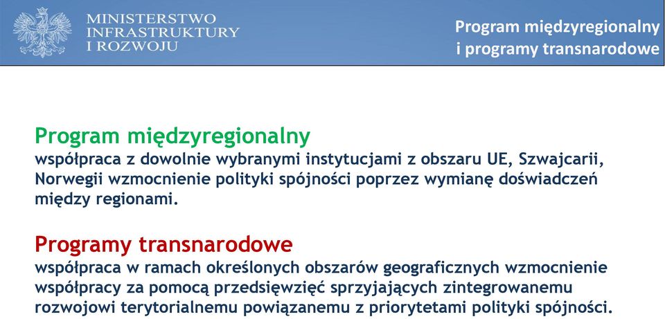 między regionami.