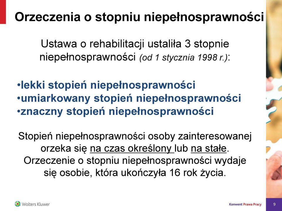 ): lekki stopień niepełnosprawności umiarkowany stopień niepełnosprawności znaczny stopień