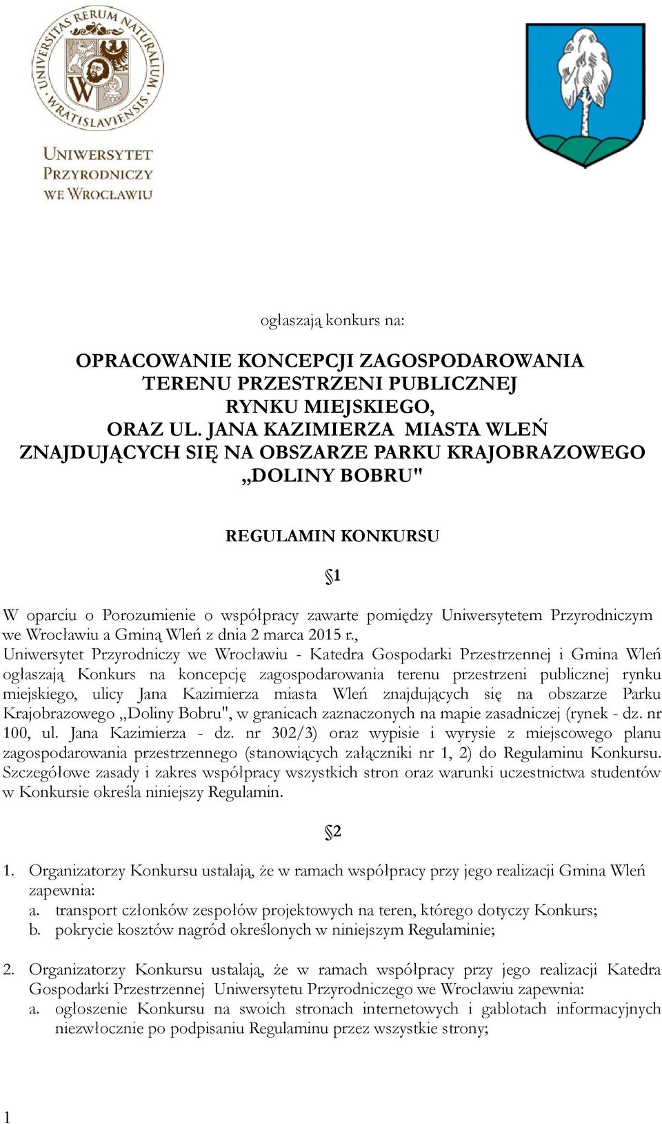 Wrocławiu a Gminą Wleń z dnia 2 marca 2015 r.