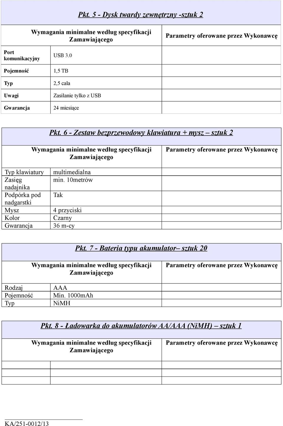 6 - Zestaw bezprzewodowy klawiatura + mysz sztuk 2 Typ klawiatury Zasięg nadajnika Podpórka pod nadgarstki