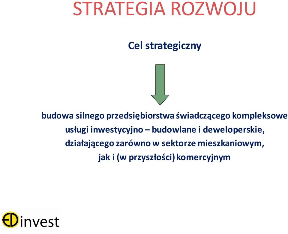 inwestycyjno budowlane i deweloperskie, działającego