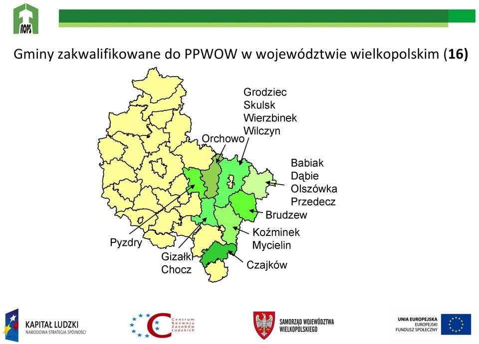 Wilczyn Orchowo Pyzdry Gizałki Chocz Babiak