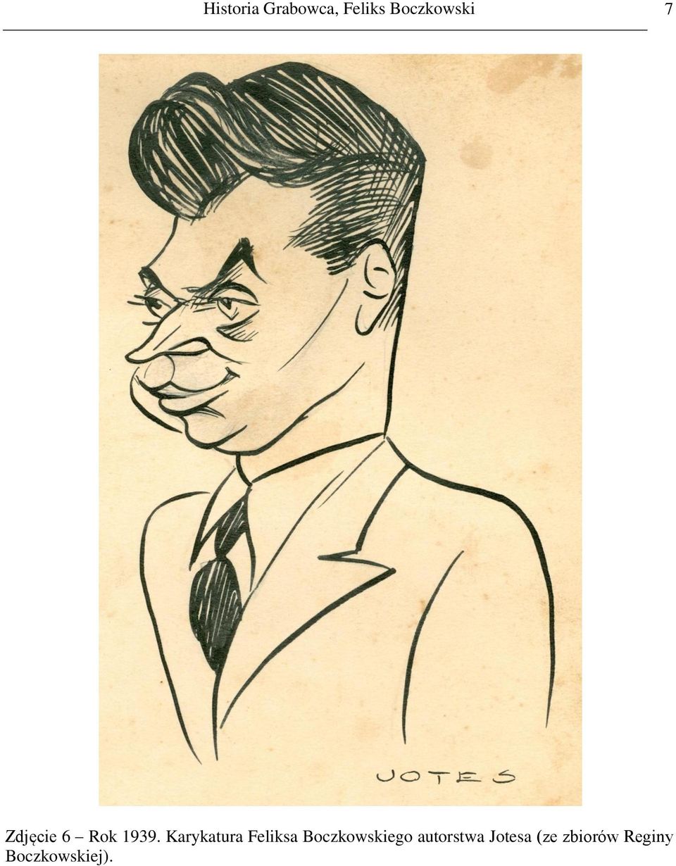 Karykatura Feliksa Boczkowskiego