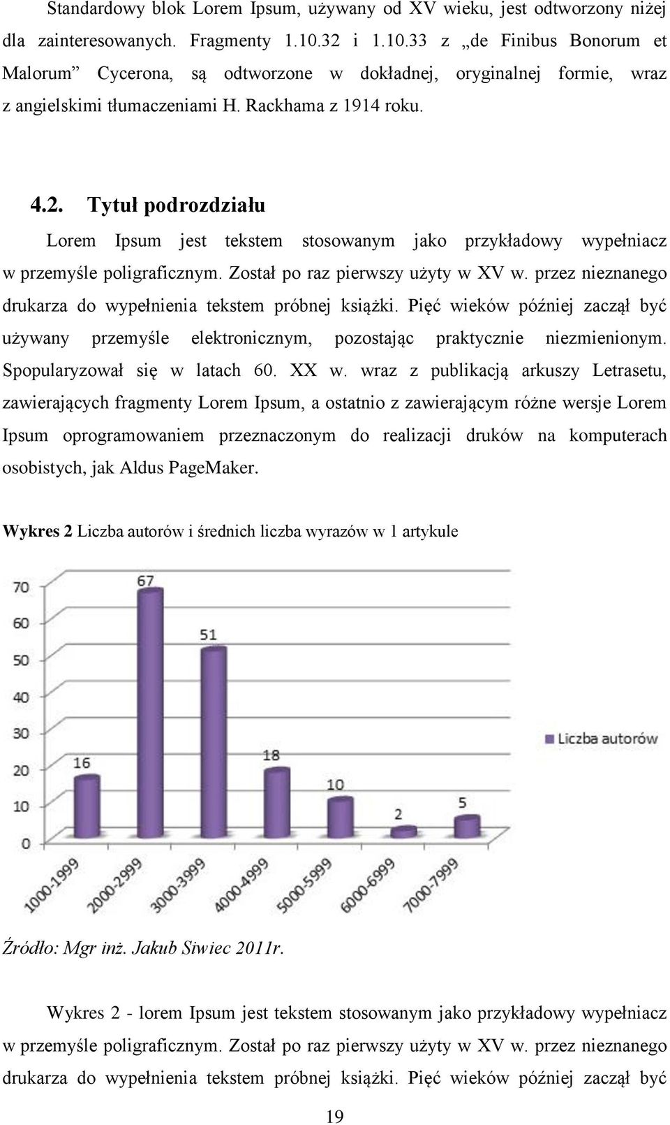 Został po raz pierwszy użyty w XV w. przez nieznanego drukarza do wypełnienia tekstem próbnej książki.