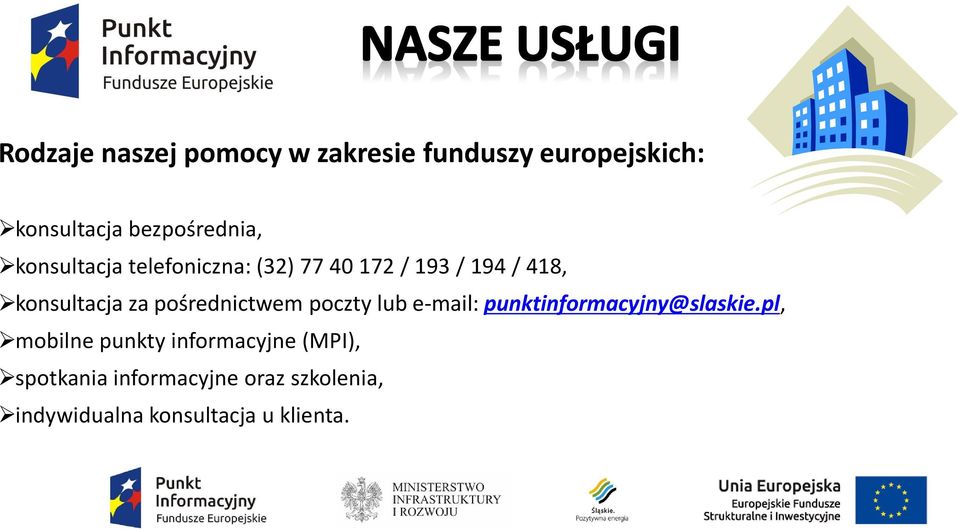 pośrednictwem poczty lub e-mail: punktinformacyjny@slaskie.