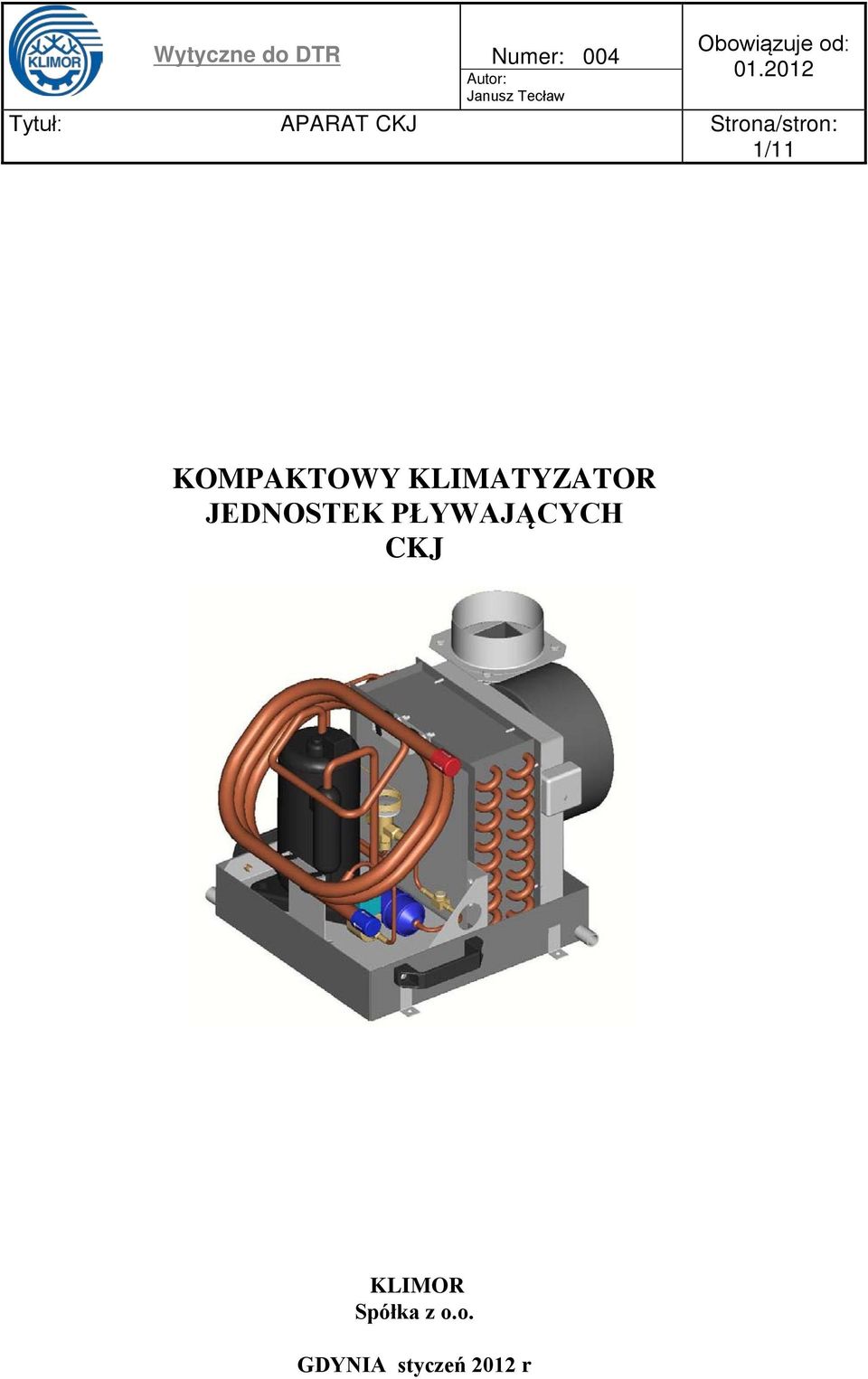 PŁYWAJĄCYCH CKJ KLIMOR