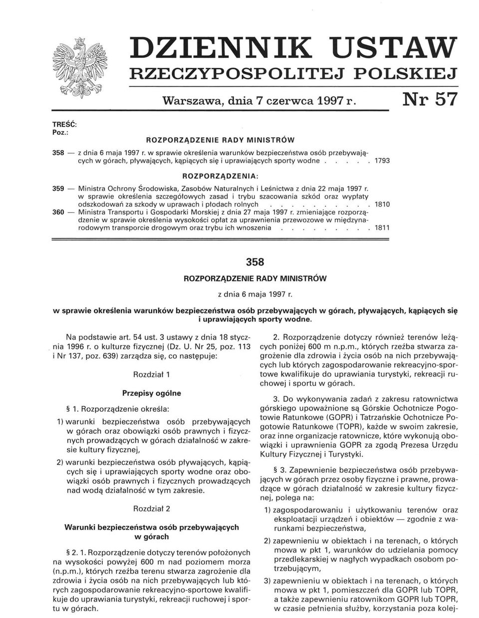 Naturalnych i Leśnictwa z dnia 22 maja 1997 r.