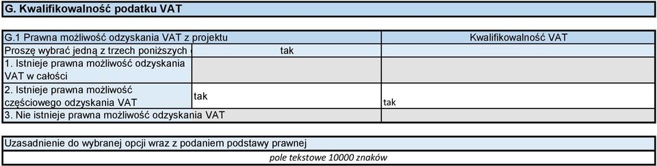 poniższych opcji tak 1. Istnieje prawna możliwość odzyskania VAT w całości 2.