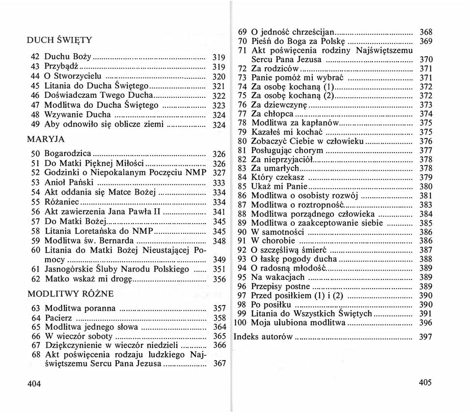 ............... 333 54 Akt oddania się Matce Bożej... 334 55 Różaniec... 334 56 Akt zawierzenia Jana Pawła II... 341 57 Do Matki Bożej... 345 58 Litania Loretańska do NMP........ 345 59 Modlitwa św.