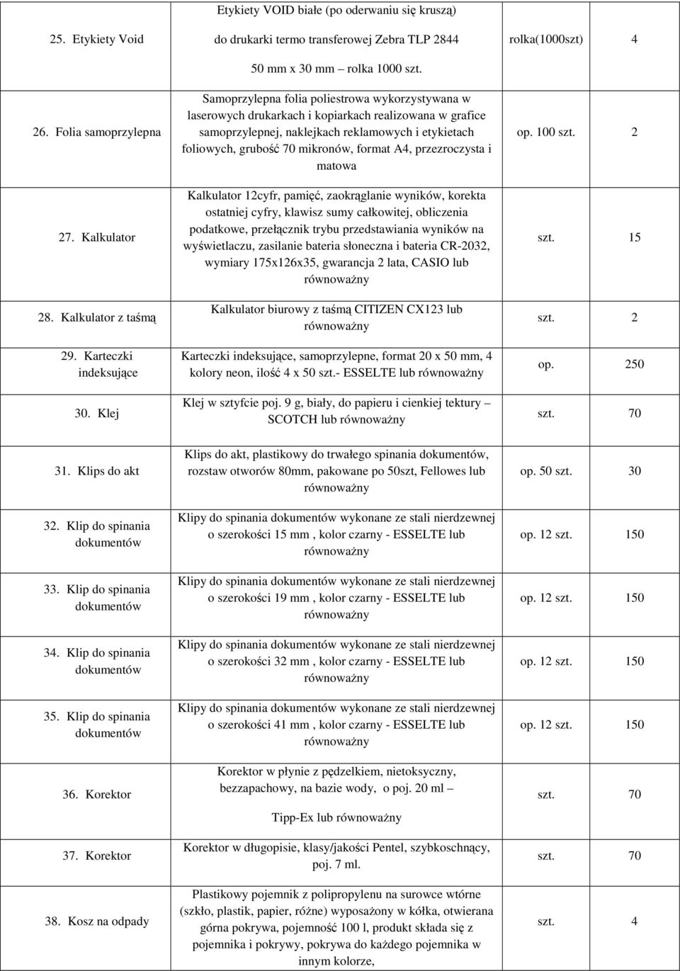 Samoprzylepna folia poliestrowa wykorzystywana w laserowych drukarkach i kopiarkach realizowana w grafice samoprzylepnej, naklejkach reklamowych i etykietach foliowych, grubo 70 mikronów, format A4,