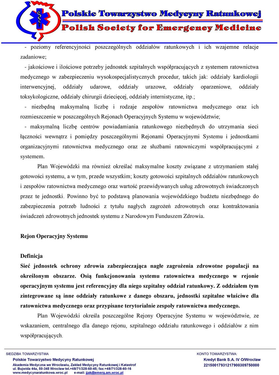 oddziały chirurgii dziecięcej, oddziały internistyczne, itp.