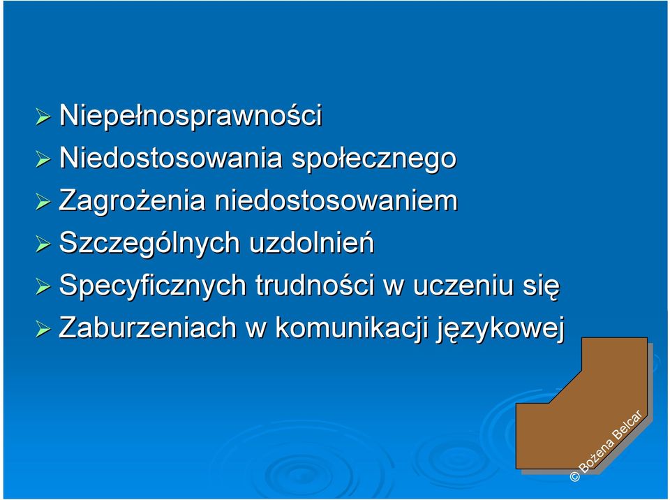 Szczególnych uzdolnień Specyficznych