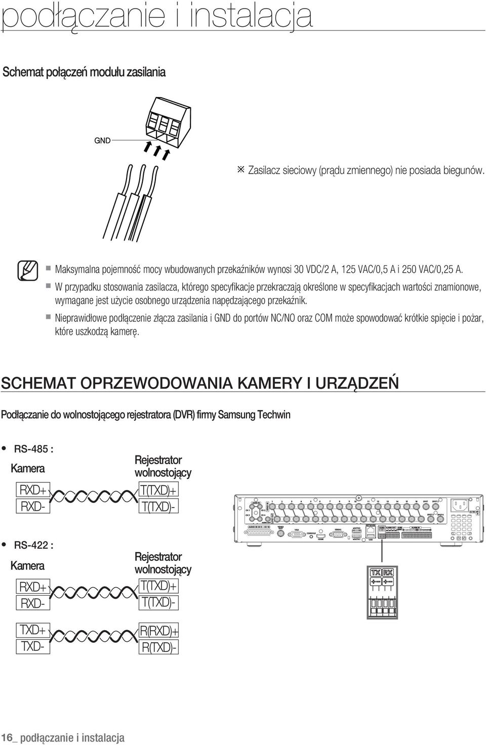 Podłączenie terminatora MTX