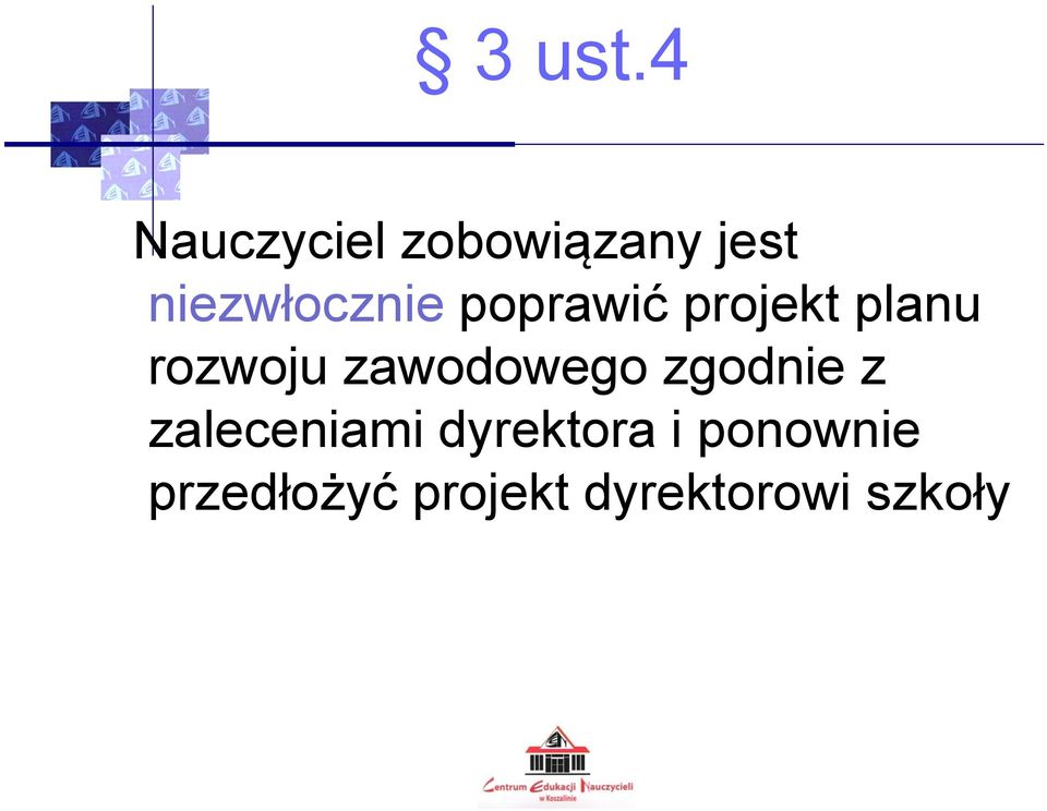 poprawić projekt planu rozwoju zawodowego