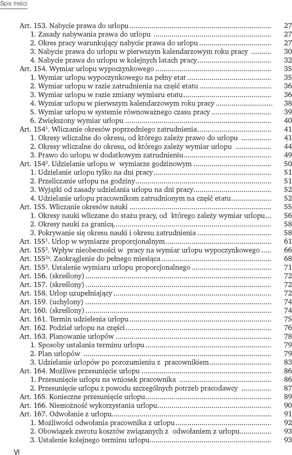 Wymiar urlopu wypoczynkowego na pełny etat... 35 2. Wymiar urlopu w razie zatrudnienia na część etatu... 36 3. Wymiar urlopu w razie zmiany wymiaru etatu... 36 4.