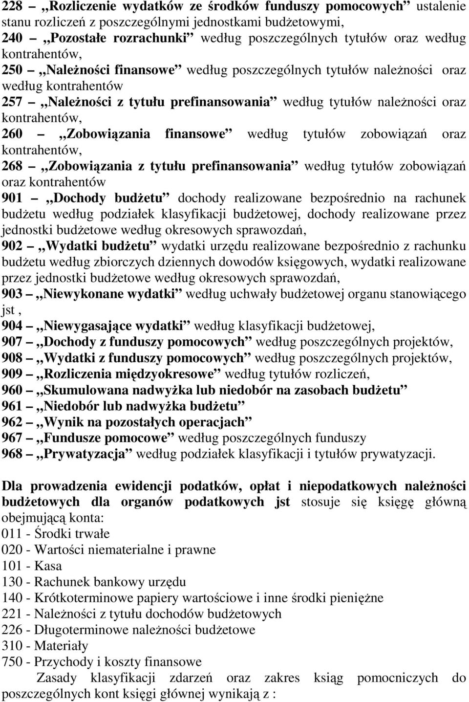 Zobowiązania finansowe według tytułów zobowiązań oraz kontrahentów, 268 Zobowiązania z tytułu prefinansowania według tytułów zobowiązań oraz kontrahentów 901 Dochody budŝetu dochody realizowane