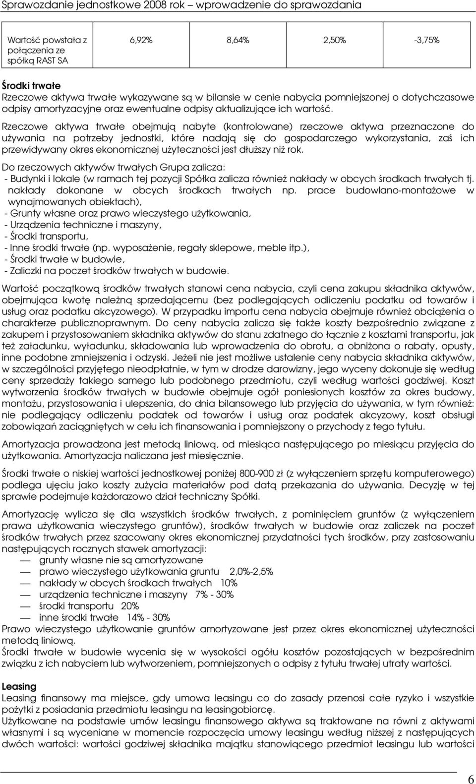 Rzeczowe aktywa trwałe obejmuj nabyte (kontrolowane) rzeczowe aktywa przeznaczone do uywania na potrzeby jednostki, które nadaj si do gospodarczego wykorzystania, za ich przewidywany okres