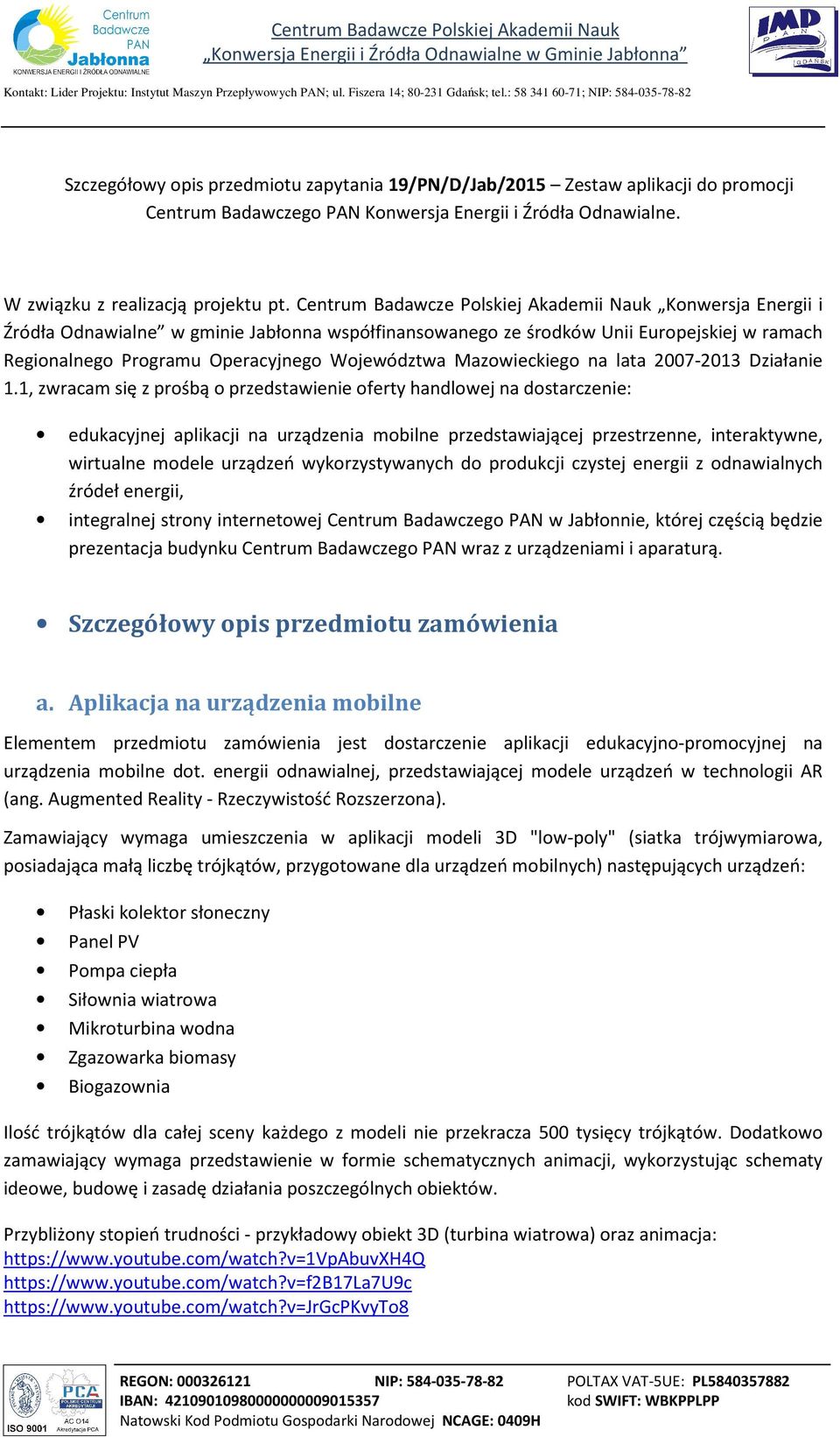Mazowieckiego na lata 2007-2013 Działanie 1.
