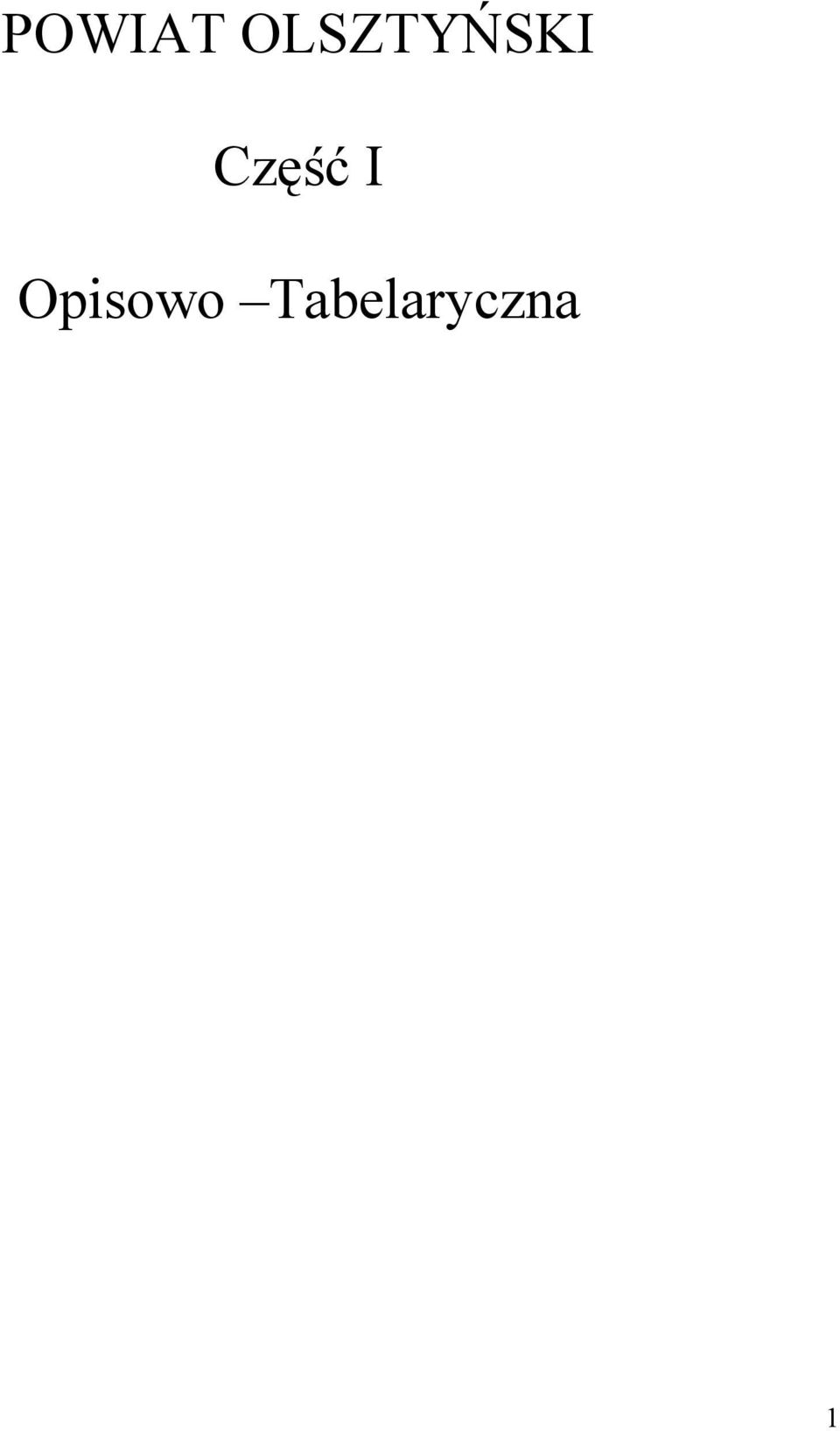 Część I
