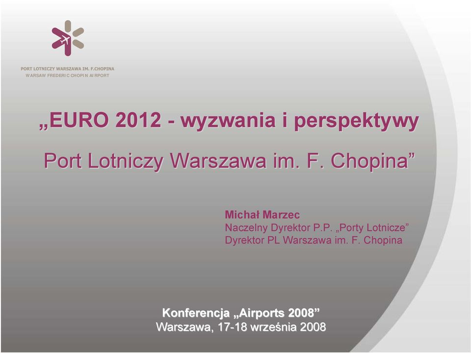 P. Porty Lotnicze Dyrektor PL Warszawa im. F.