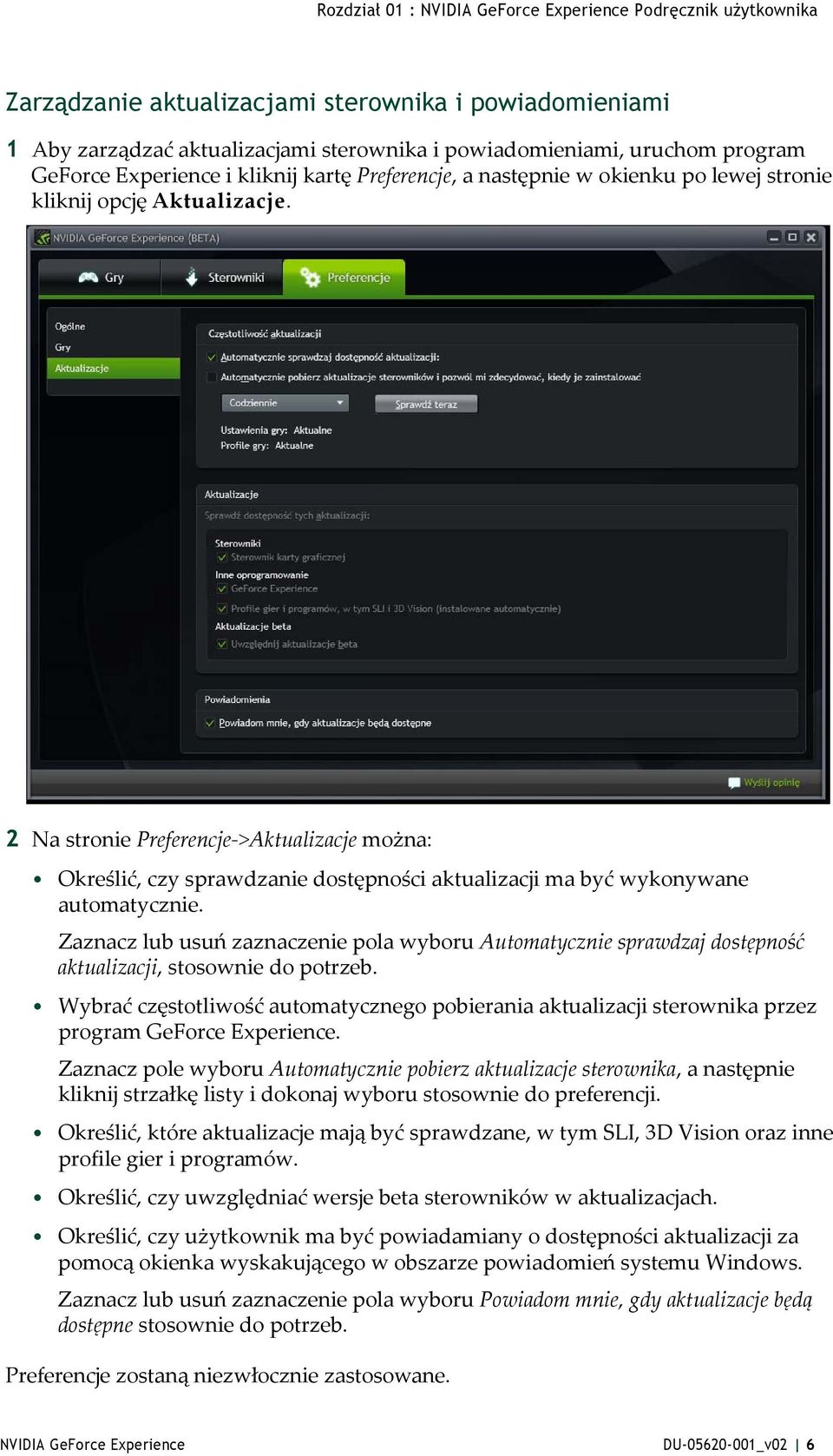 Zaznacz lub usuń zaznaczenie pola wyboru Automatycznie sprawdzaj dostępność aktualizacji, stosownie do potrzeb.