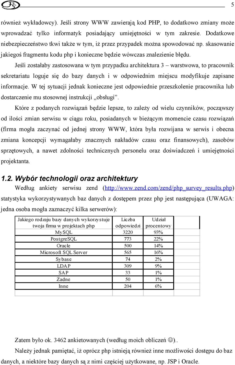 Jeśli zostałaby zastosowana w tym przypadku architektura 3 warstwowa, to pracownik sekretariatu loguje się do bazy danych i w odpowiednim miejscu modyfikuje zapisane informacje.