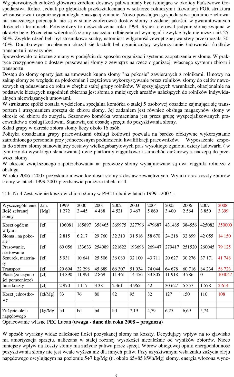 Nowo powstające gospodarstwa pomimo zachowania znaczącego potencjału nie są w stanie zaoferować dostaw słomy o żądanej jakości, w gwarantowanych ilościach i terminach.