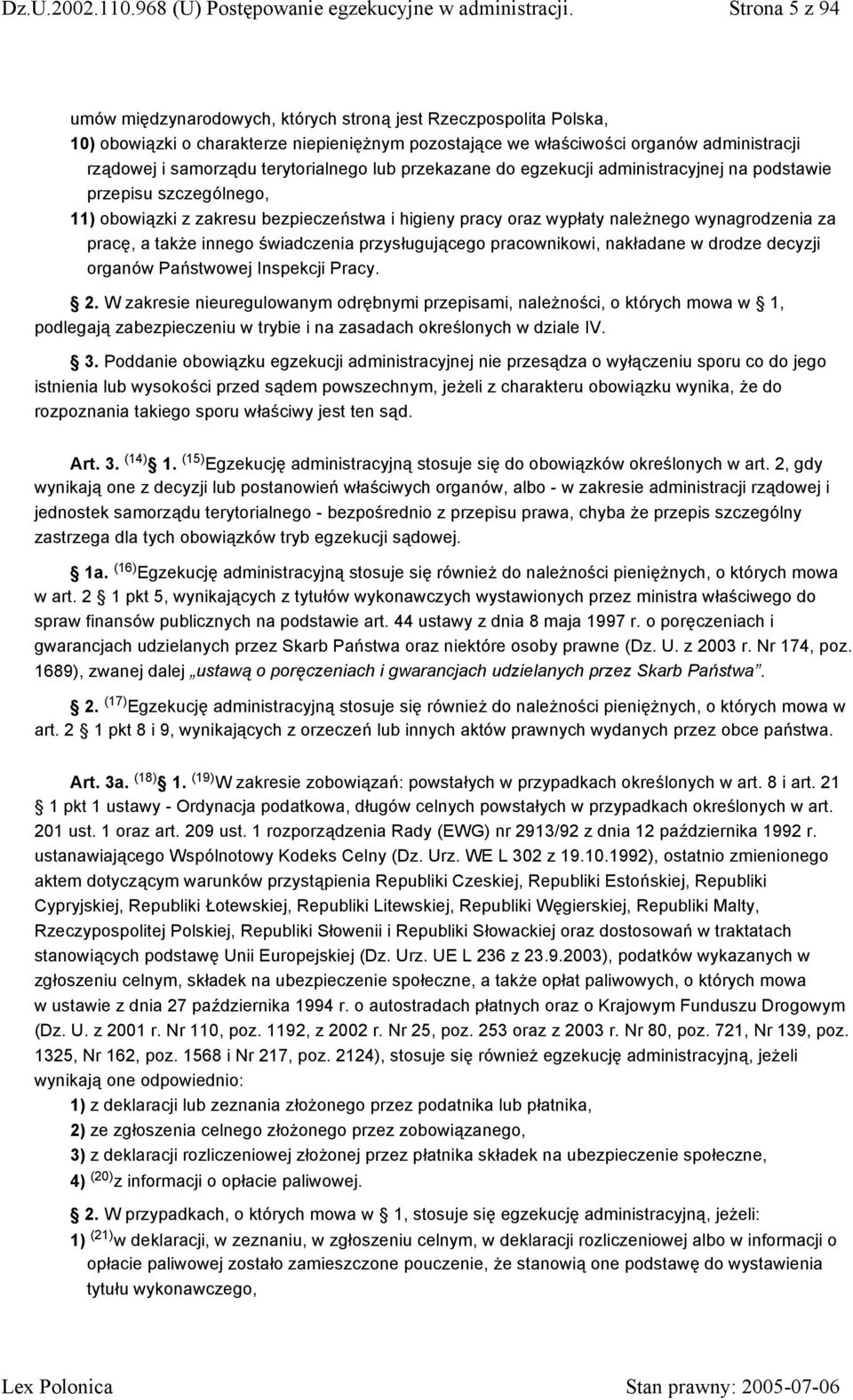 także innego świadczenia przysługującego pracownikowi, nakładane w drodze decyzji organów Państwowej Inspekcji Pracy. 2.