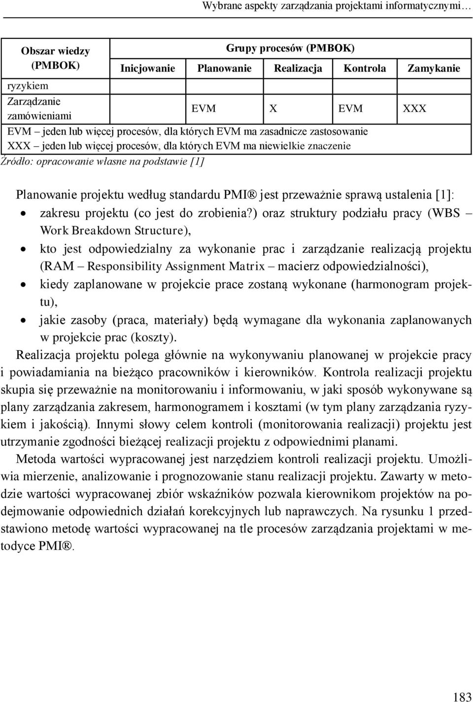 Planowanie projektu według standardu PMI jest przeważnie sprawą ustalenia [1]: zakresu projektu (co jest do zrobienia?