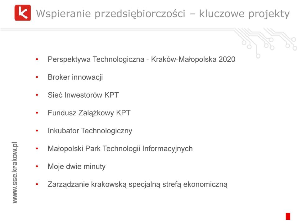 KPT Fundusz Zalążkowy KPT Inkubator Technologiczny Małopolski Park
