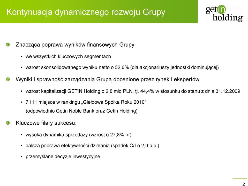 2,8 mld PLN, tj. 44,4% w stosunku do stanu z dnia 31.12.