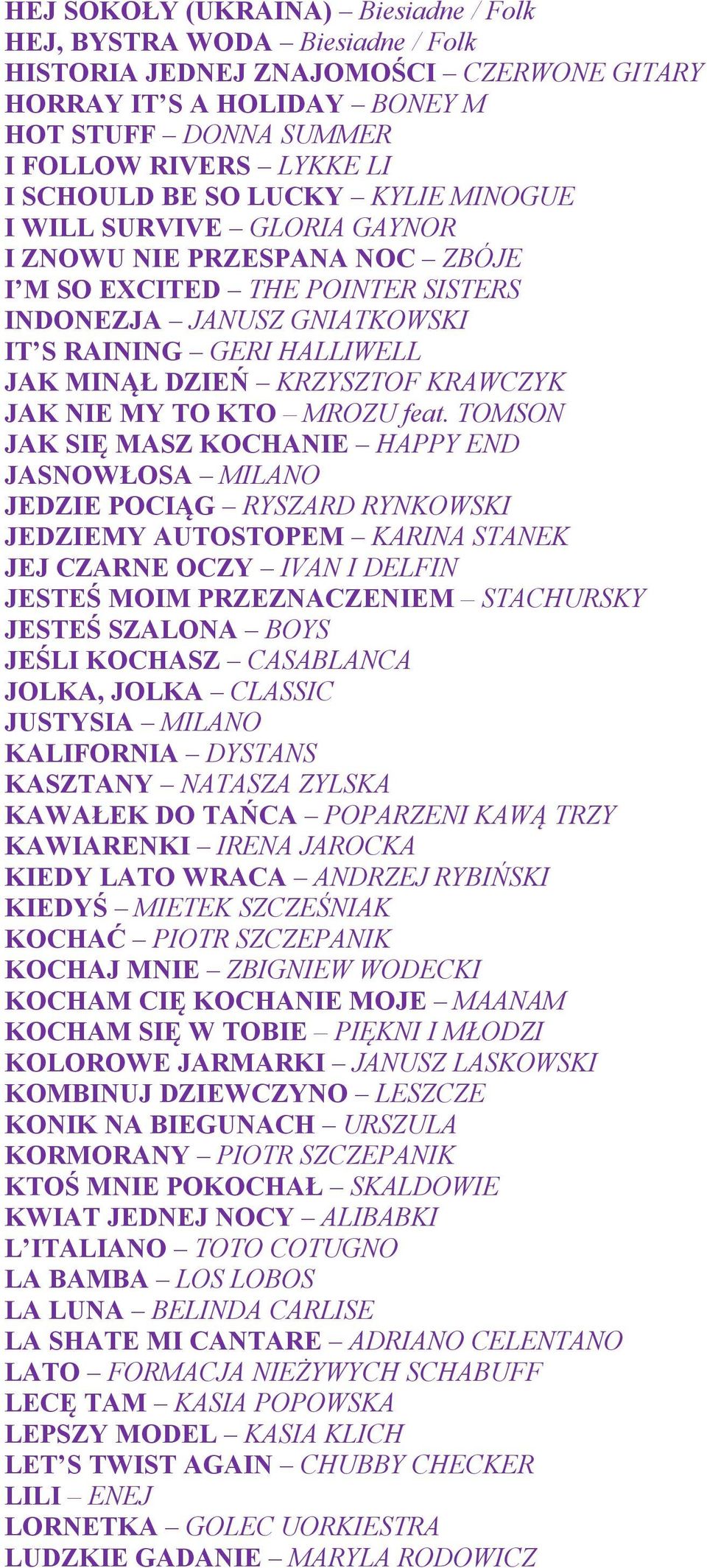 DZIEŃ KRZYSZTOF KRAWCZYK JAK NIE MY TO KTO MROZU feat.
