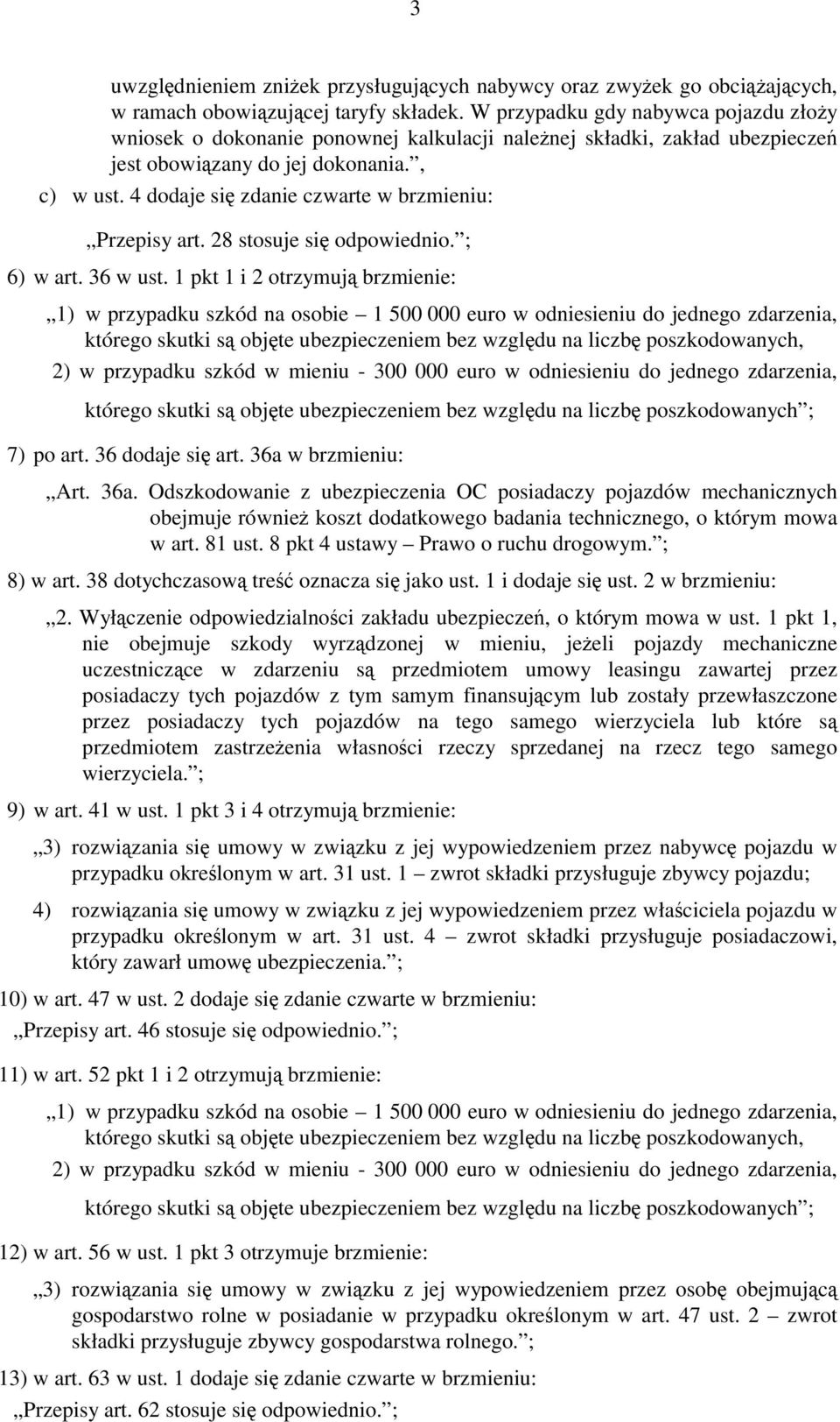 4 dodaje się zdanie czwarte w brzmieniu: Przepisy art. 28 stosuje się odpowiednio. ; 6) w art. 36 w ust.