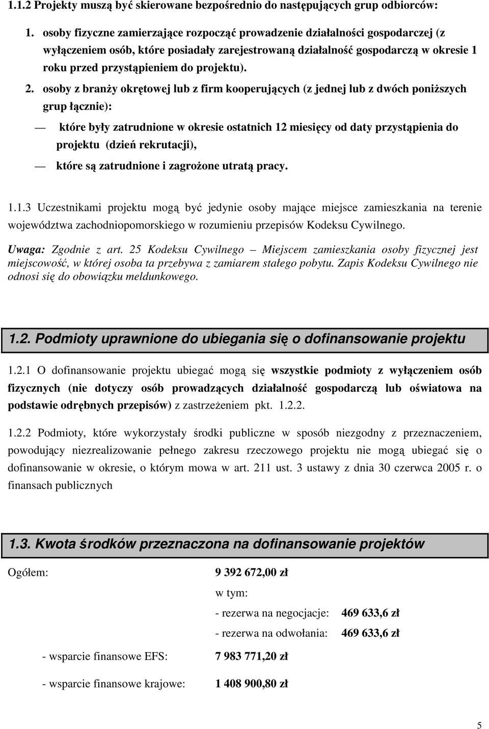 projektu). 2.