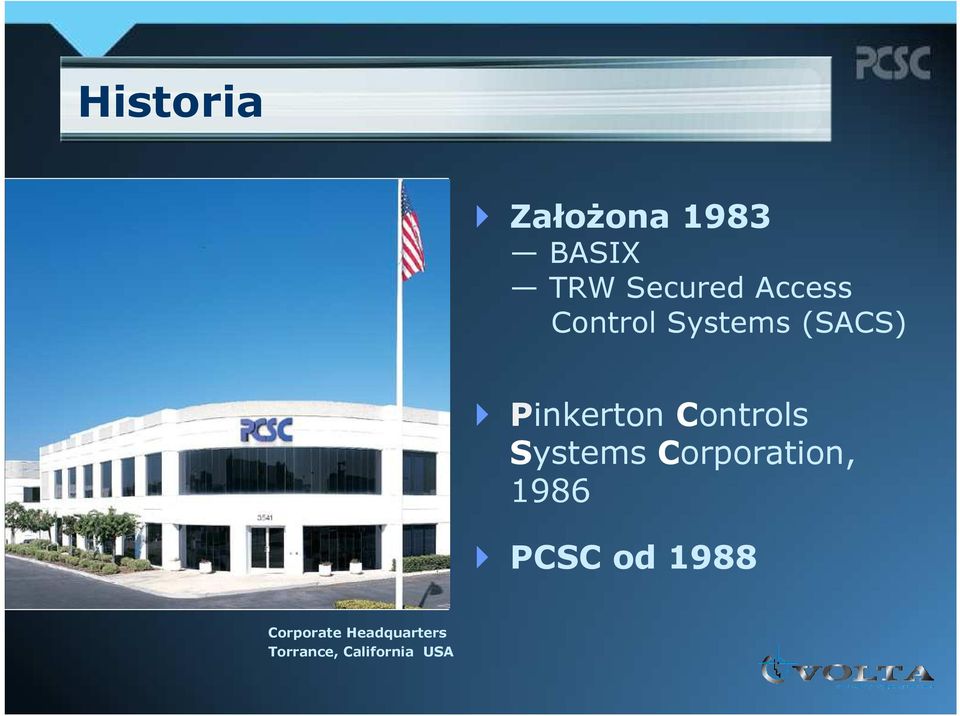Controls Systems Corporation, 1986 PCSC od