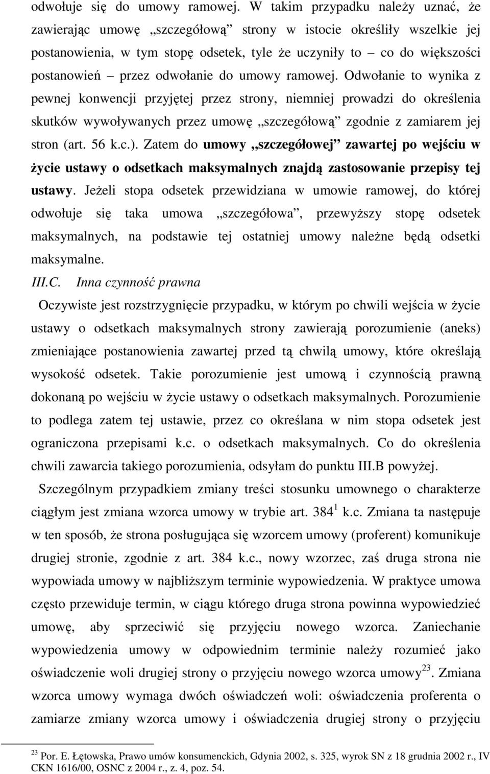 odwołanie do umowy ramowej.