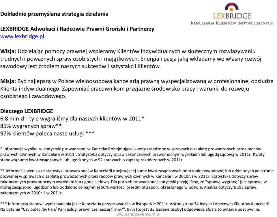 Energia i pasja jaką wkładamy we własny rozwój zawodowy jest źródłem naszych sukcesów i satysfakcji Klientów.