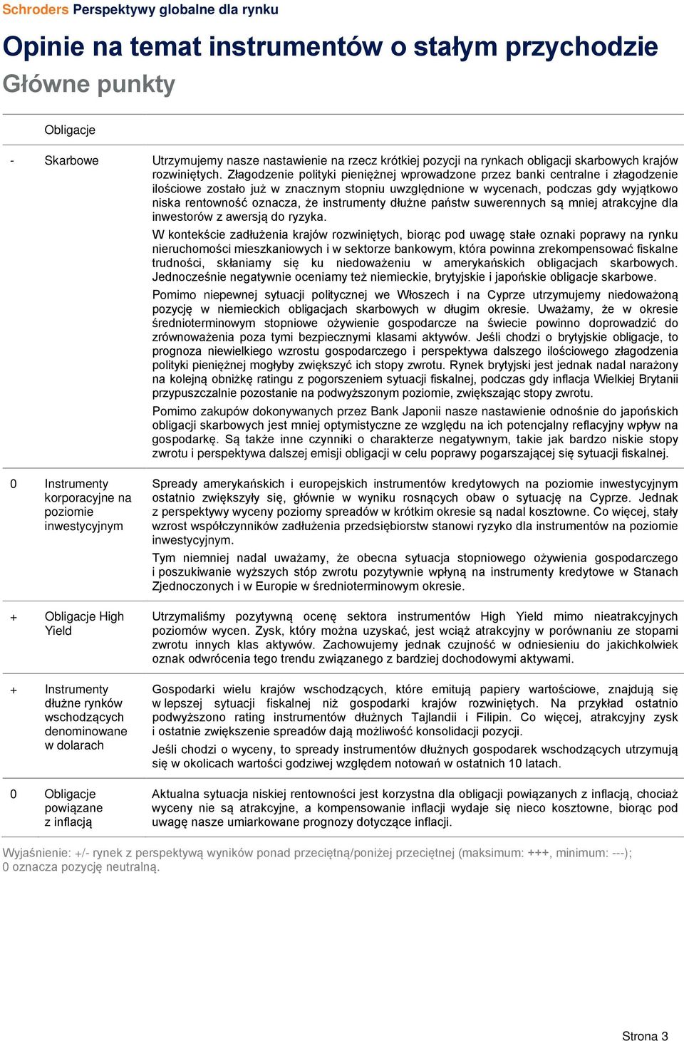 instrumenty dłużne państw suwerennych są mniej atrakcyjne dla inwestorów z awersją do ryzyka.
