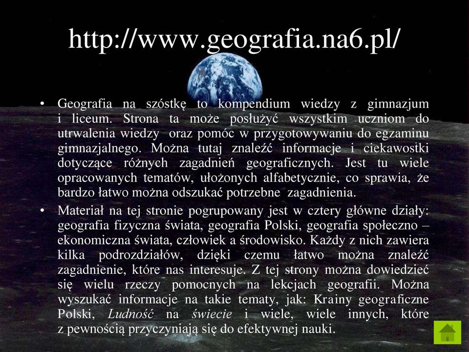 Można tutaj znaleźć informacje i ciekawostki dotyczące różnych zagadnień geograficznych.