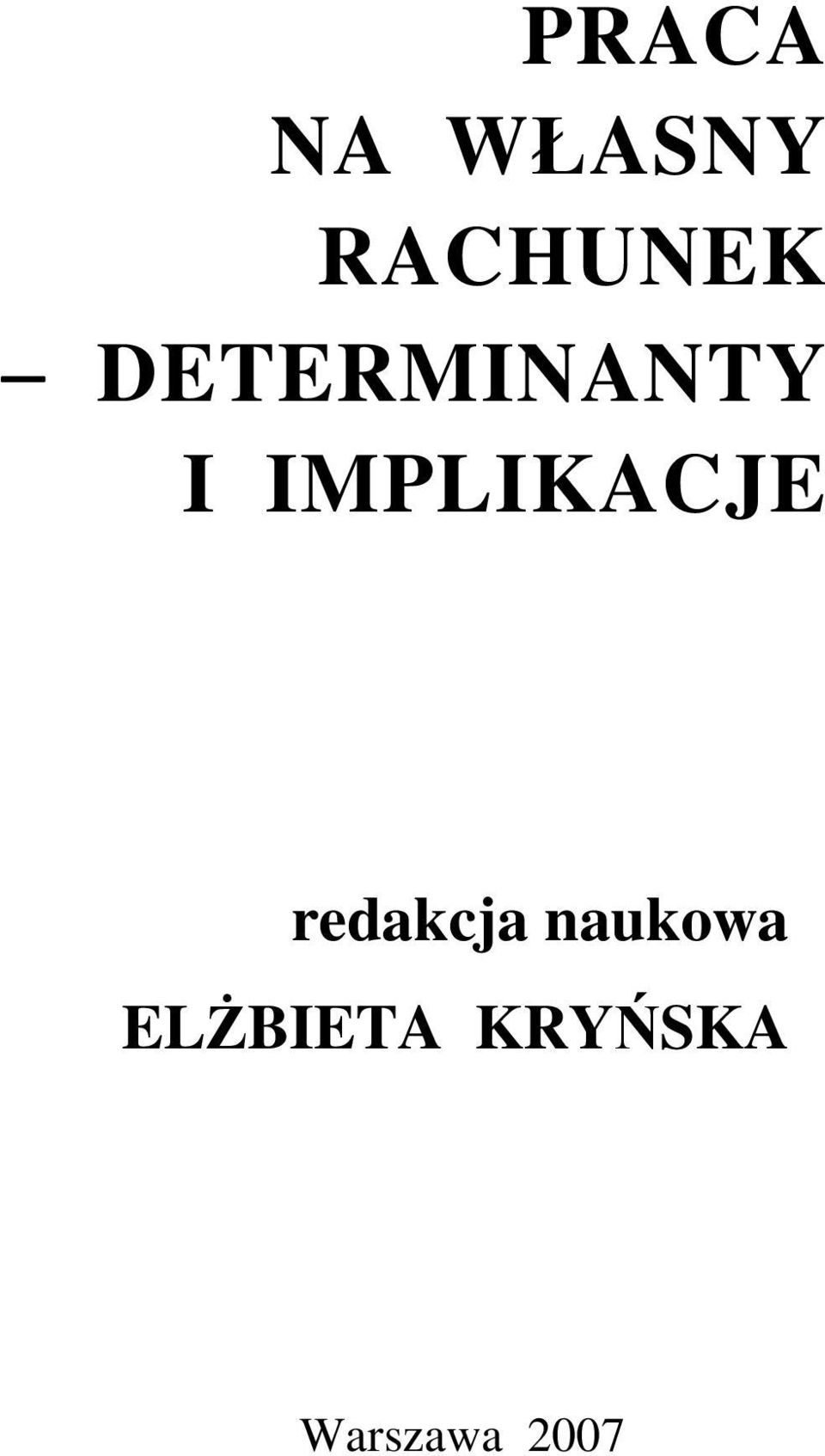 IMPLIKACJE redakcja