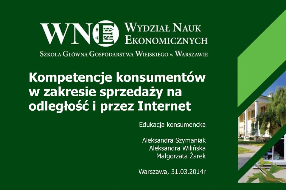 Edukacja konsumencka Aleksandra Szymaniak