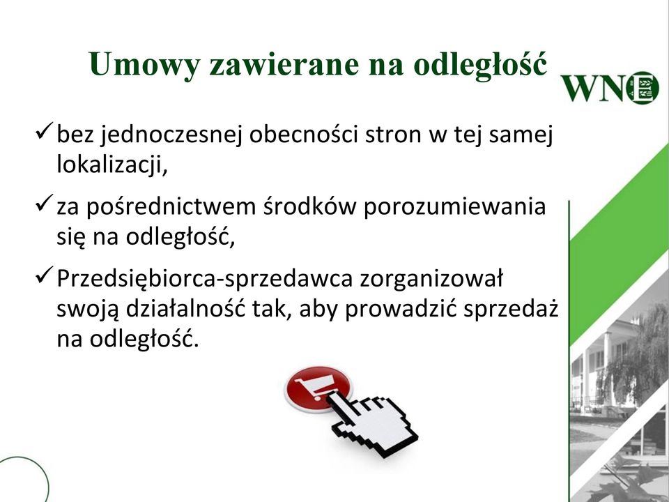 porozumiewania się na odległość, Przedsiębiorca-sprzedawca