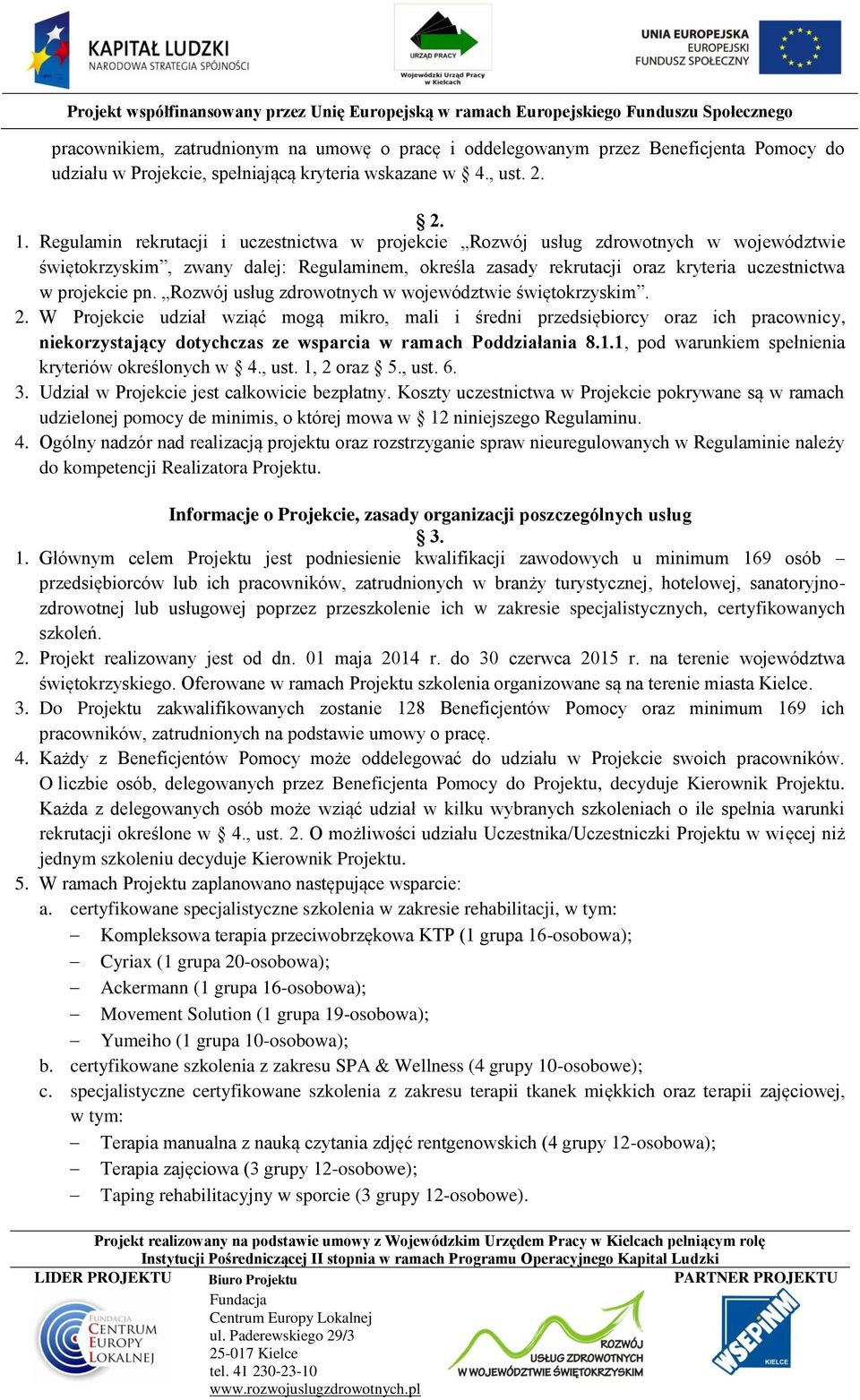 Rozwój usług zdrowotnych w województwie świętokrzyskim. 2.