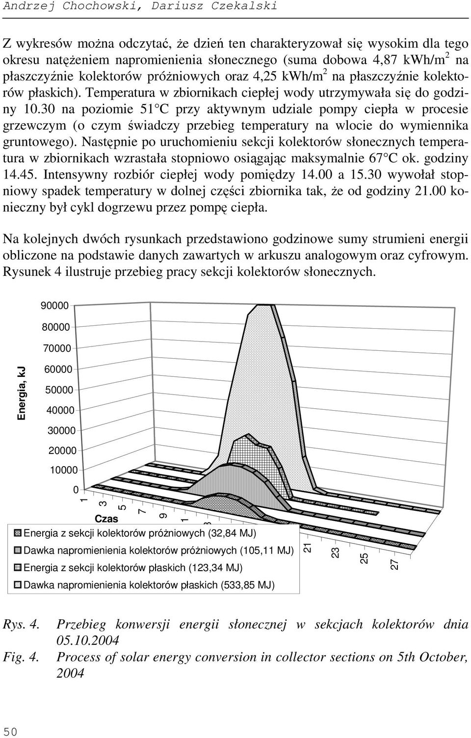 30 na poziomie 51 C przy aktywnym udziale pompy ciepła w procesie grzewczym (o czym świadczy przebieg temperatury na wlocie do wymiennika gruntowego).